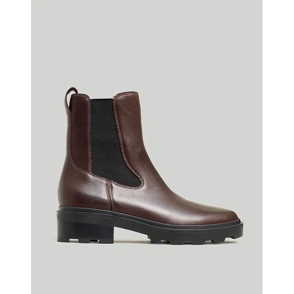Madewell The Wyckoff Chelsea Lugsole Boot in Chocolate Raisin - Picture 2 of 8